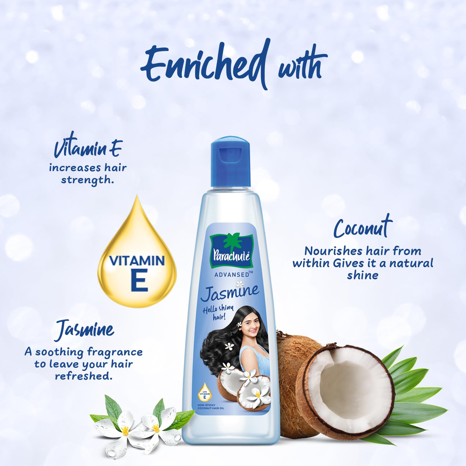 Parachute Advansed Jasmine Coconut Hair Oil, 190 ml